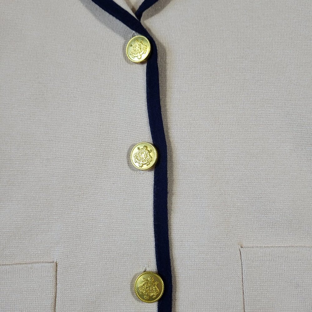 J.Crew Contrast-trim Waisted Sweater-blazer For Womens Large - Picture 7 of 12